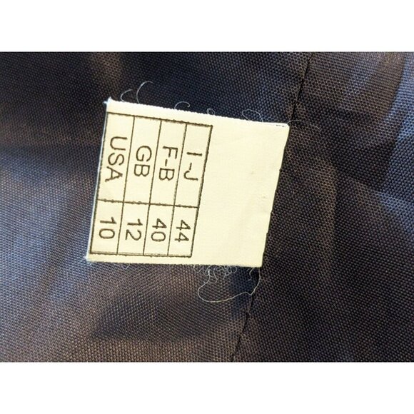 MILLE and UNE Paris Vintage Wool Blend Fur Trim Blazer Jacket Womens US 10 Plum - Picture 12 of 12